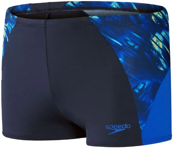 Speedo eco endurance+ splice aquashort true navy/cobalt/blue/lemon s -