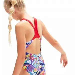 Speedo digital allover splashback true navy/fed red/blue