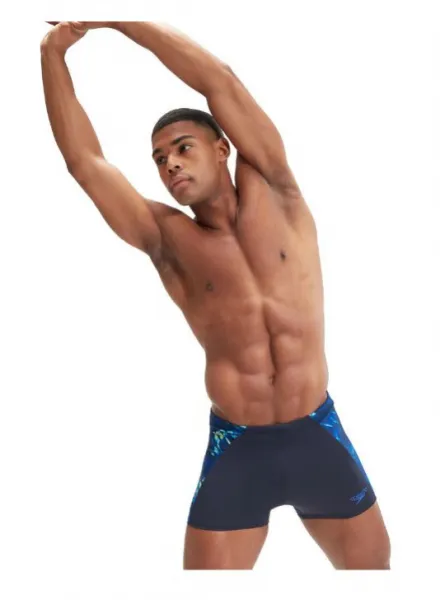 Speedo eco endurance+ splice aquashort true navy/cobalt/blue/lemon s -