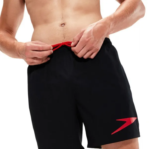 Speedo sport logo 16 watershort black/fed red s - uk32