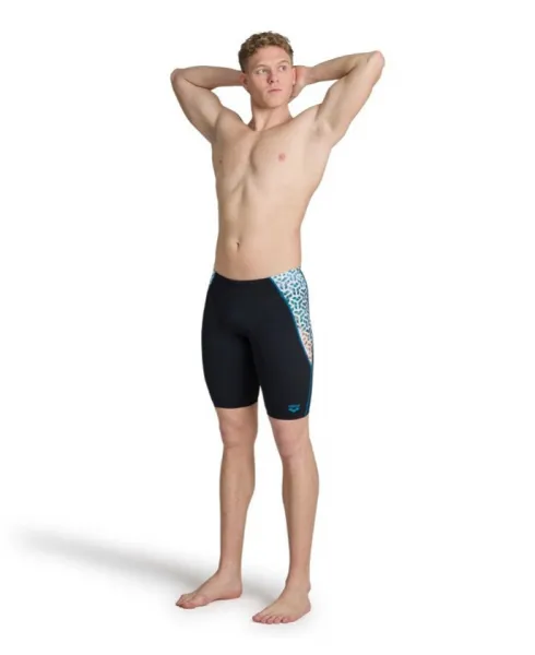 Arena planet water swim jammer black/white multi xl - uk38