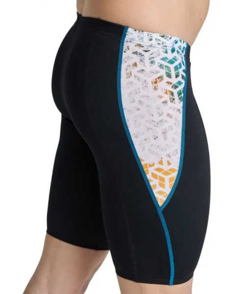 Arena planet water swim jammer black/white multi xl - uk38