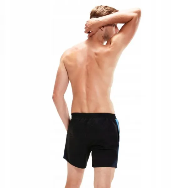 Speedo hyper boom splice 16 watershort black/beach blue/true navy s -