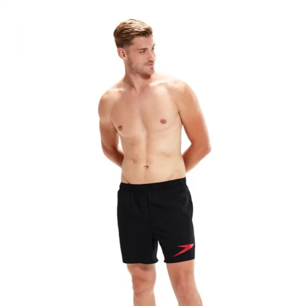 Speedo sport logo 16 watershort black/fed red s - uk32