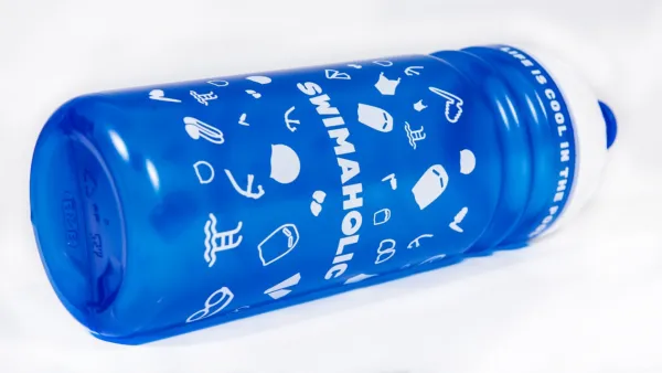 Swimaholic water bottle swimming world modrá
