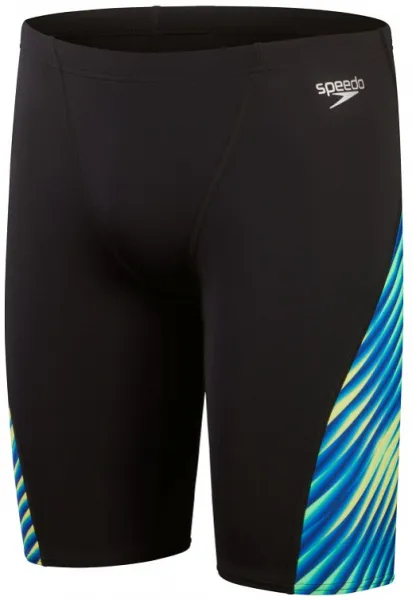 Speedo allover digi v-cut jammer black/true cobalt s - uk32