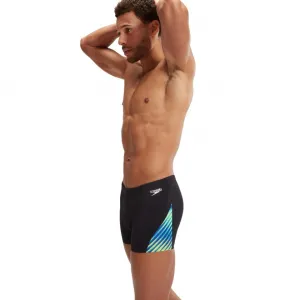 Speedo allover digi v-cut aquashort black/true cobalt s - uk32