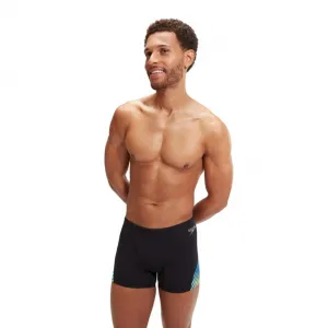 Speedo allover digi v-cut aquashort black/true cobalt s - uk32
