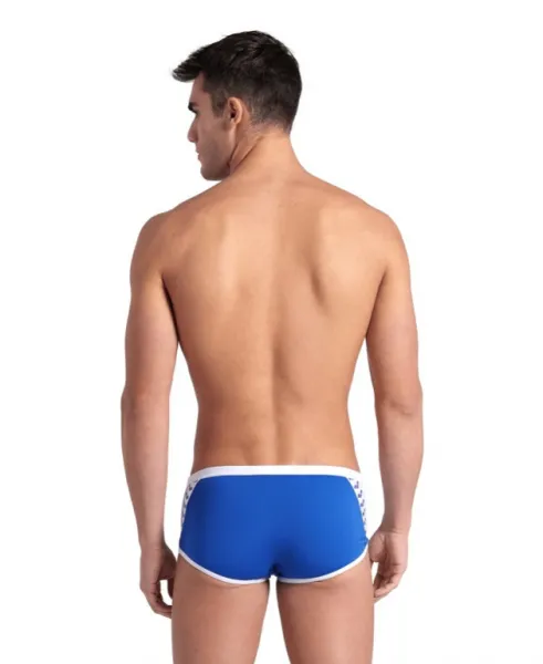 Arena icons swim low waist short solid blue/white xl - uk38