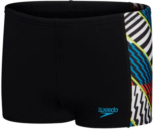 Speedo digital panel aquashort boy black/white/watermelon/bolt/bitter