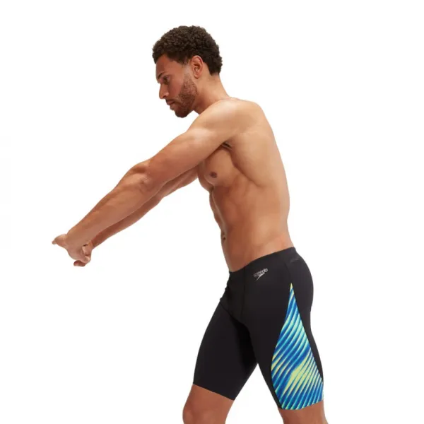 Speedo allover digi v-cut jammer black/true cobalt s - uk32