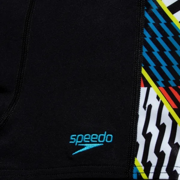 Speedo digital panel aquashort boy black/white/watermelon/bolt/bitter