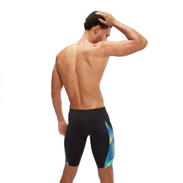 Speedo allover digi v-cut jammer black/true cobalt s - uk32