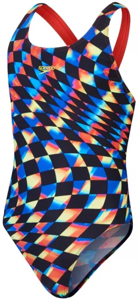 Speedo digital allover leaderback girls black/red 116cm
