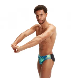 Speedo allover digital 7cm brief black/true cobalt s - uk32