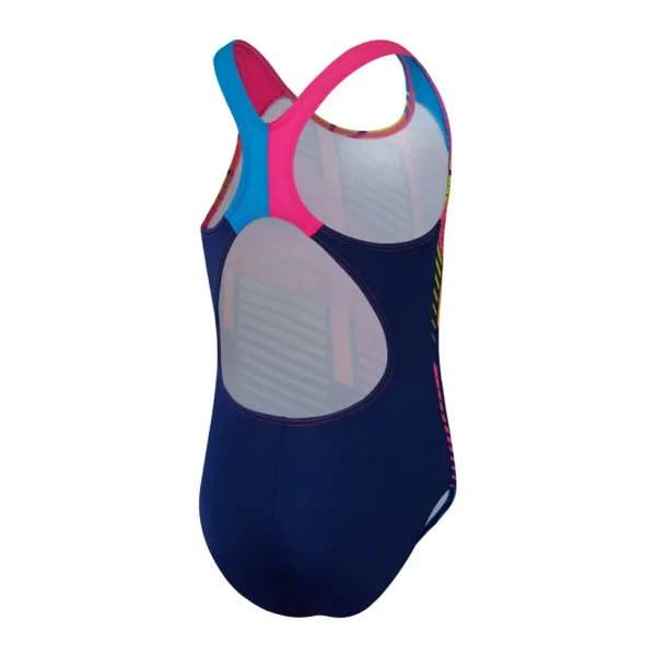 Speedo digital placement splashback girls navy/pink 176cm