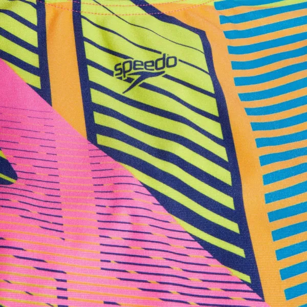 Speedo digital placement splashback girls navy/pink 176cm