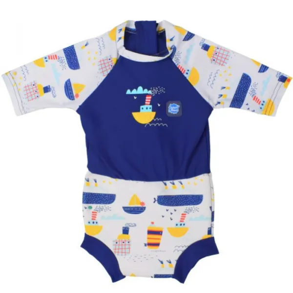 Splash about happy nappy sunsuit tug boats xl