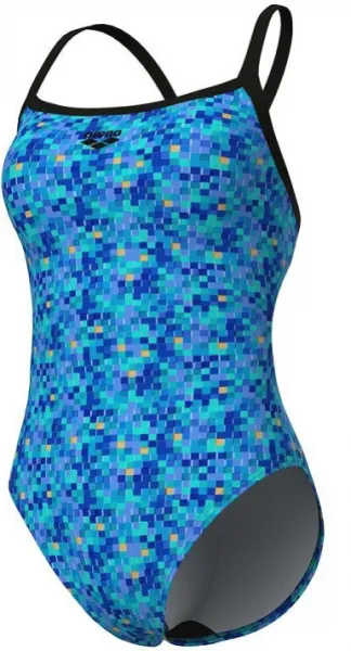 Arena pooltiles swimsuit challenge back black/blue multi xl - uk38