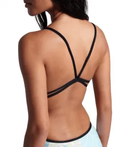 Arena light floral swimsuit lace back black/white multi xl - uk38