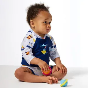 Splash about happy nappy sunsuit tug boats xl