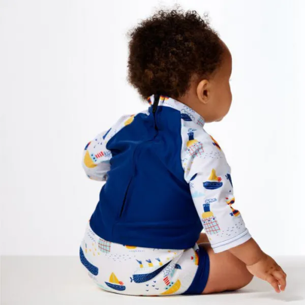 Splash about happy nappy sunsuit tug boats xl