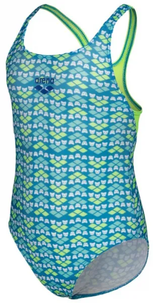 Arena friends swimsuit swim pro girls soft green/multi 92cm