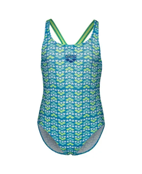Arena friends swimsuit swim pro girls soft green/multi 92cm