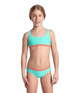 Arena essentials bralette bikini girls water/calypso coral 140cm
