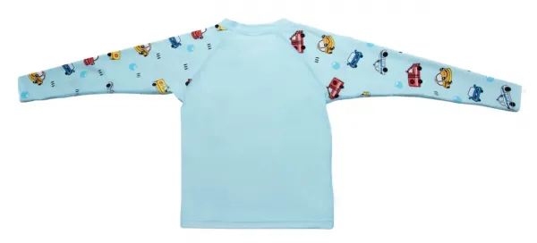 Dětské plážové uv tričko aquakiddo uv protection shirt cars 2-4