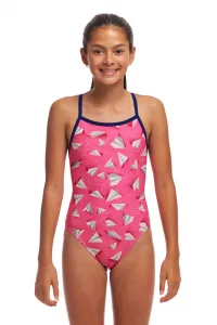 Funkita paper pink single strap one piece girls 164cm