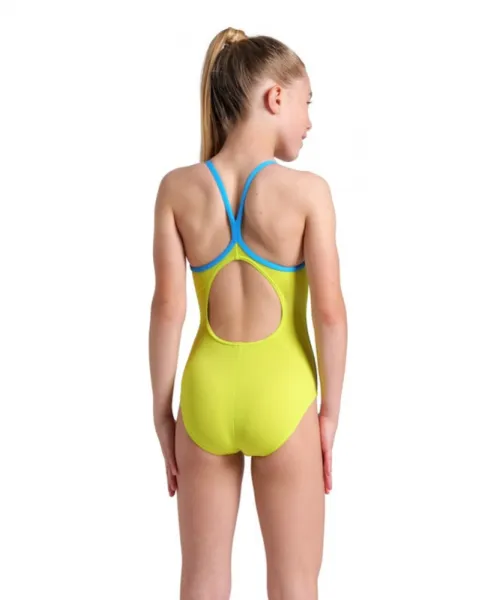 Arena star graphic swimsuit lightdrop back girls lime 116cm