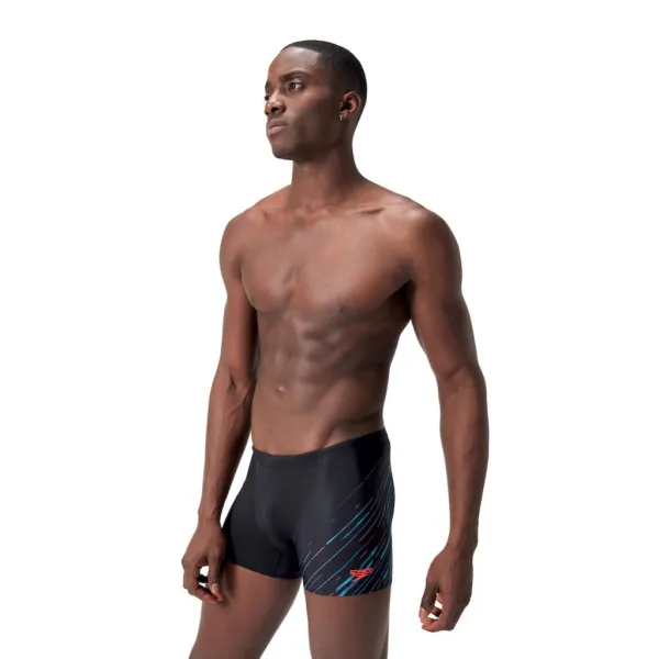 Speedo hyperboom v-cut aquashort black/blue s - uk32