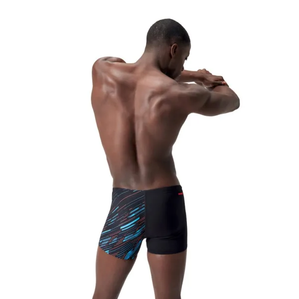 Speedo hyperboom v-cut aquashort black/blue s - uk32