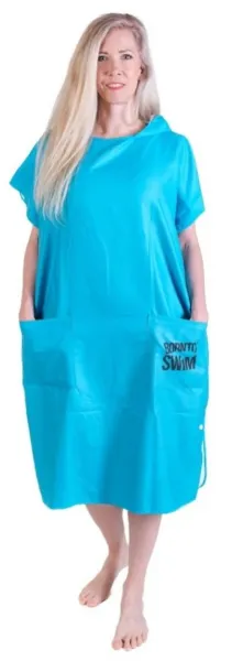 Borntoswim poncho turquoise m