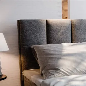 Čalúnená posteľ boxspring MERALIS 90x200 cm hnedá Matrac: Bonell pružinová matrac