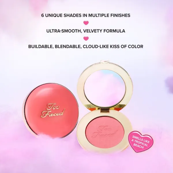 Too Faced Cloud Crush Blush kompaktná lícenka so zrkadielkom odtieň Tequila Sunset 5 g