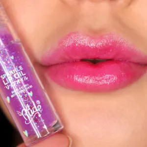 Rude Cosmetics Manga Collection Sparkle Lip Oil tónovací olej na pery s hydratačným účinkom odtieň Grape 4 g