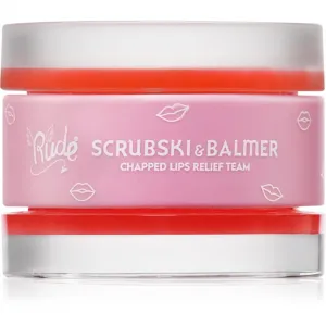 Rude Cosmetics Scrubski & Balmer balzam a peeling na pery odtieň Juicy Peach 7.5 g