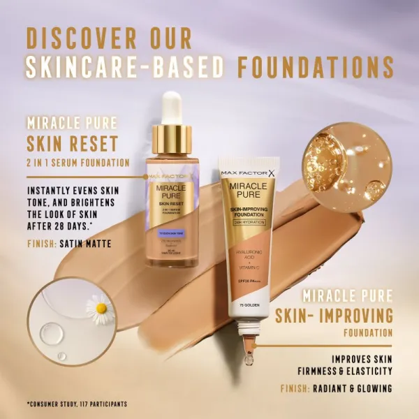 Max Factor Miracle Pure Skin Reset ošetrujúci make-up odtieň 95-100 Deep To Very Deep 30 ml