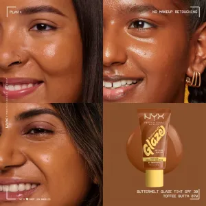 NYX Professional Makeup Buttermelt Glaze rozjasňujúci tónovací fluid SPF 30 odtieň 07 toffee Butta ml