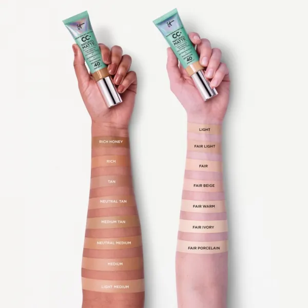 IT Cosmetics Your Skin But Better CC+ Natural Matte CC krém pre matný vzhľad SPF 40 Neutral Tan 32 ml