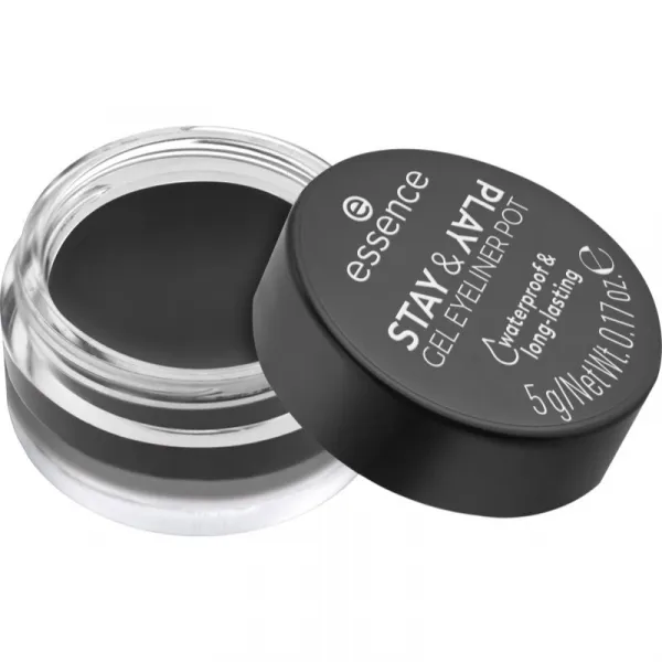 essence STAY & PLAY očné linky odtieň 01 Black 5 g