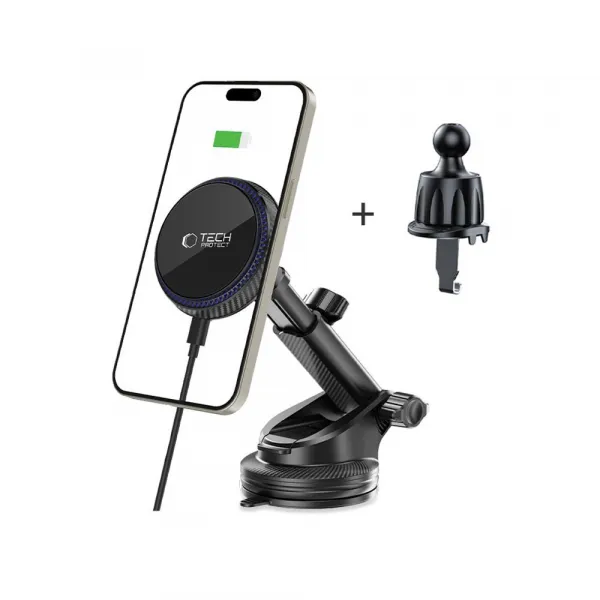 Tech-Protect V4 MagSafe Dash Vent držiak na mobil do auta 15W, čierny