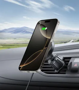 Tech-Protect V4 MagSafe Dash Vent držiak na mobil do auta 15W, čierny