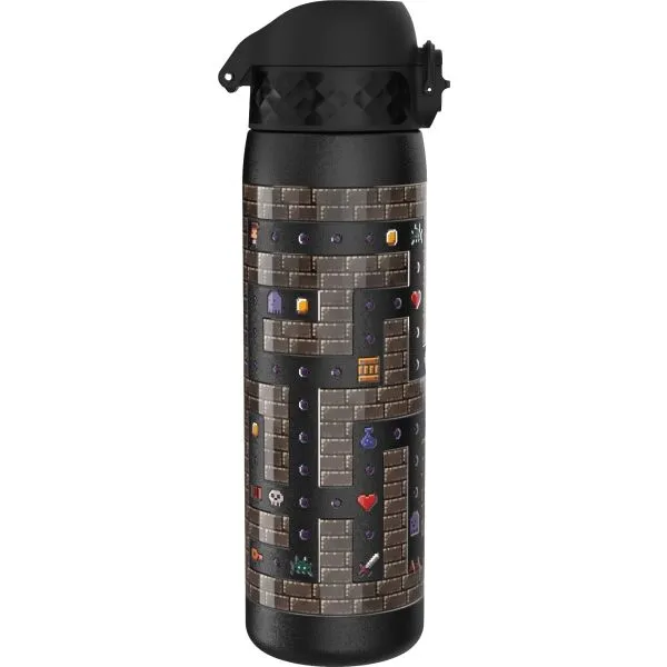 Ion8 LEAK PROOF GAMER 600 ML nehrdzavejúca fľaša, čierna, veľkosť