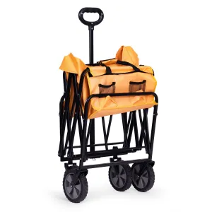 Plážový přepravní vozík  MultiGarden 47x105 cm oranžový