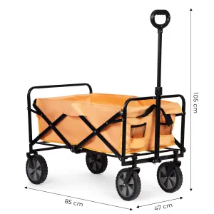 Plážový přepravní vozík  MultiGarden 47x105 cm oranžový
