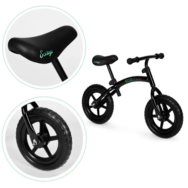 Dětské kolo/odrážedlo EVA ECOTOYS černé