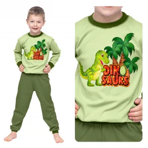 JAKS Chlapčenské pyžamo Dino zelené Farba: zelená, Veľkosť pyžama: 116